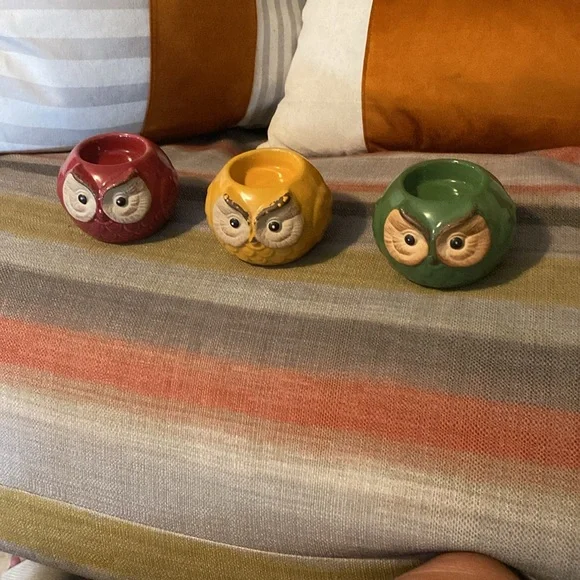 3 Wise Owls “ Tea Light” Holders - NWT - Picture 10 of 10